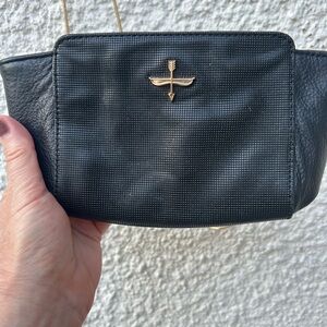 Source Unknown Black Mini Bag with Gold Accent